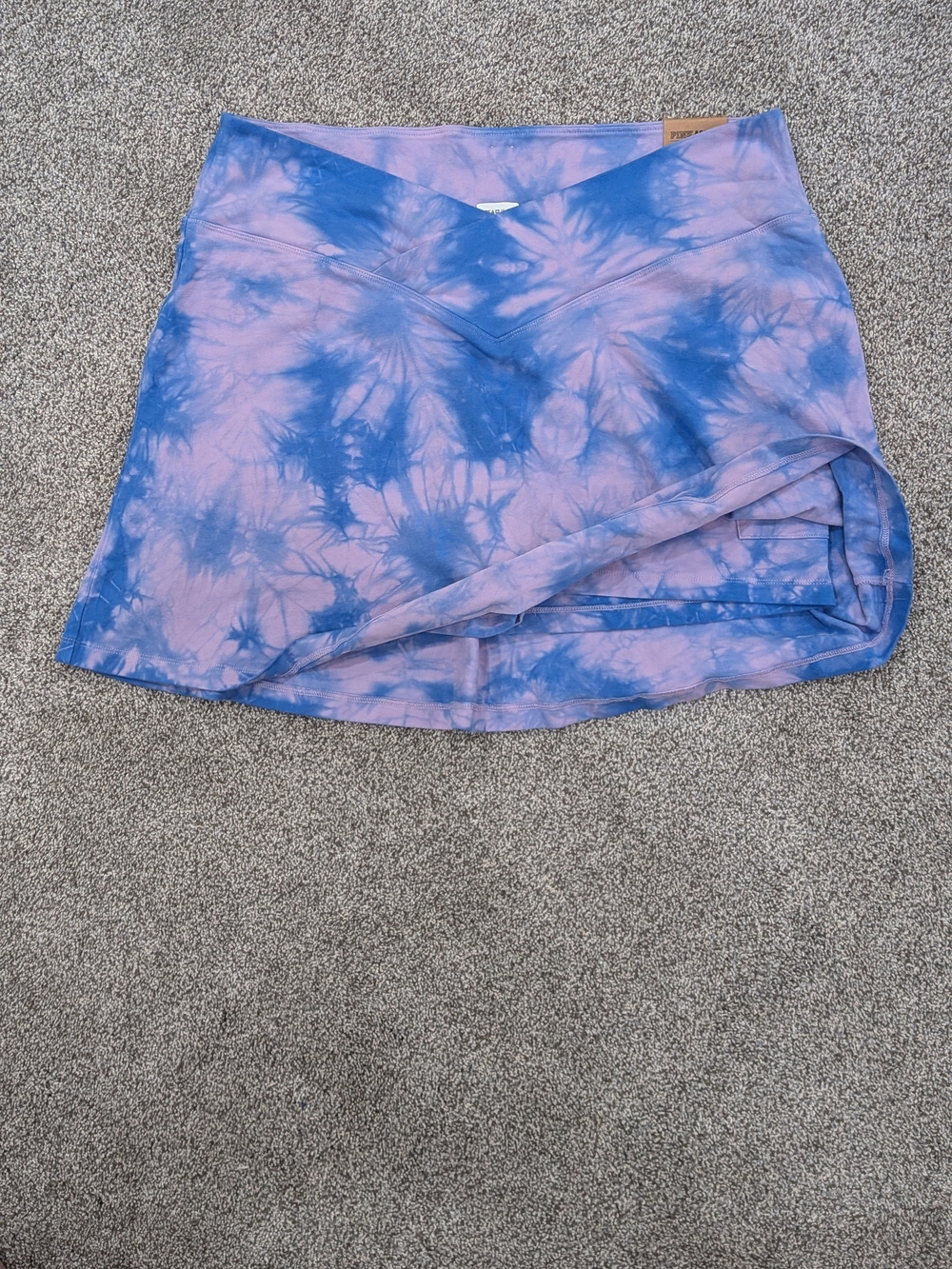 NWT Victoria Secret Pink XXL Active TyedyeHigh Waist V-Crossover Cotton Skort